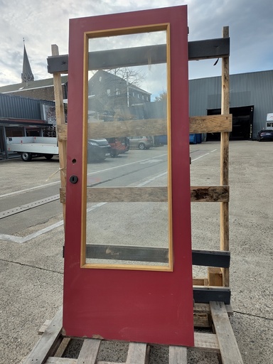 Porte vitrée rouge 201x77,2x4 cm (L)